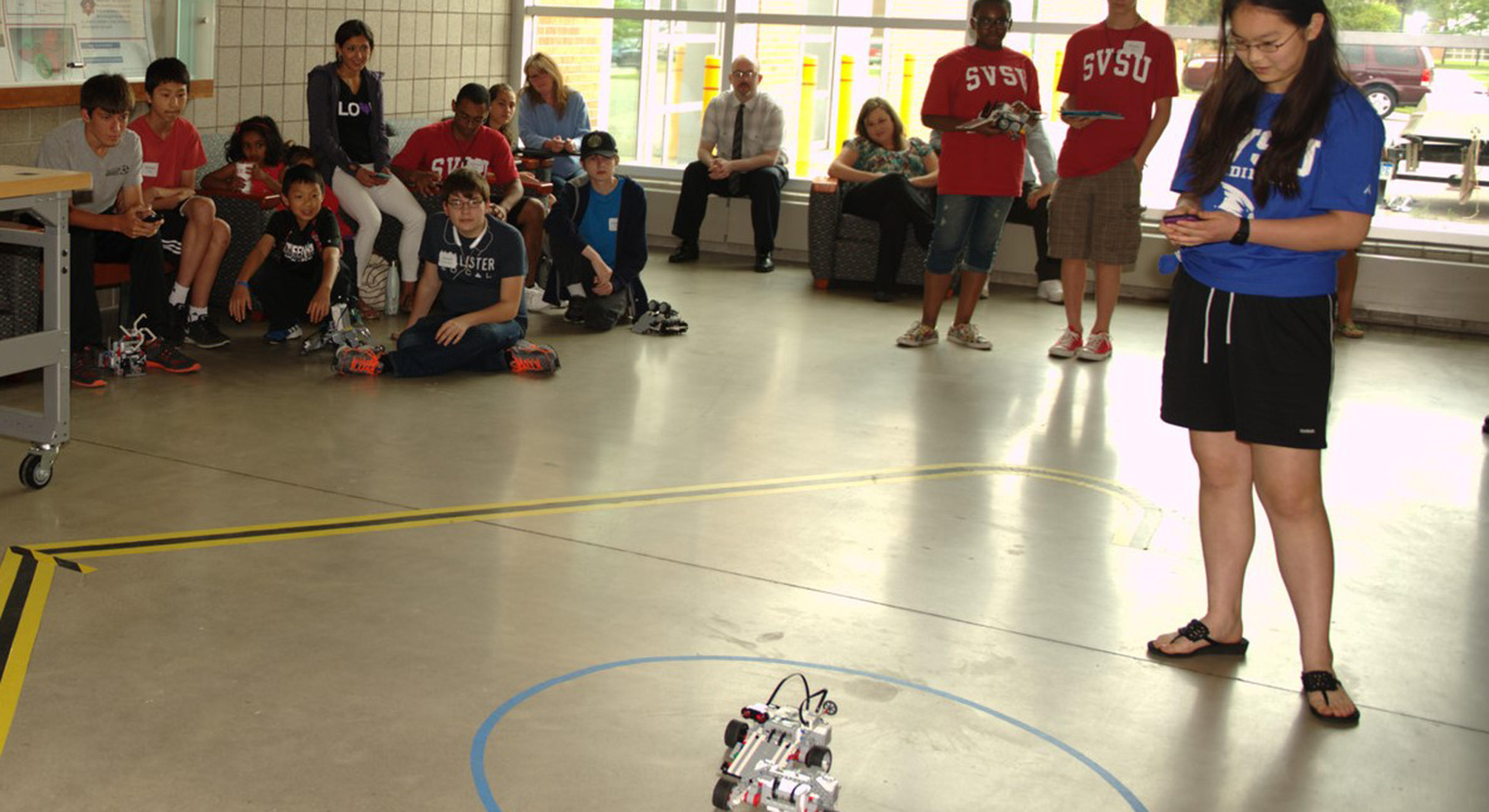 Student controls self created robot